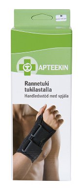 APTEEKKI rannetuki tukilastalla koko M 1 kpl, vasen käsi