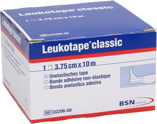 Leukotape Classic valkoinen 3,75cmx10m 1 rll
