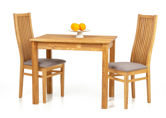 Tammi ruokapöytä Len21 90x65 cm + 2 tuolia Sandra harmaa